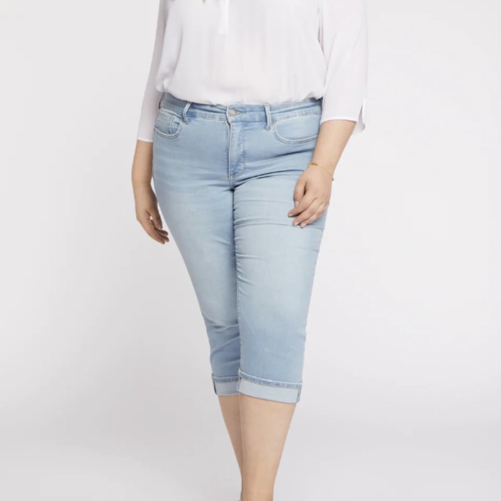 NYDJ Marilyn Straight Crop Denim Jeans Hollander Plus Size  ( 22W )
